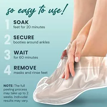 Foot Peel Exfoliating Mask (2 Pairs) for Soft Feet and Exfoliant Gel Peels Away Rough Dry Skin and Callus