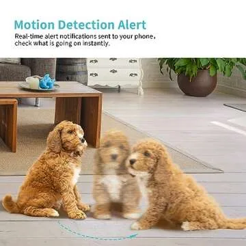 Pet Camera, 2K HD Dog Camera with Phone APP, 360° Pan/Tilt View Puppy Cam, One Click Call for Baby Monitor, MagivPix Night Vision,Motion Tracking Alarm with Cloud/Local SD,Home Indoor Security Cam
