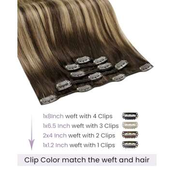 LaaVoo Balayage Clip in Hair Extensions - Natural Volume with Ease