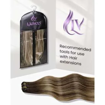 LaaVoo Balayage Clip in Hair Extensions Human Hair