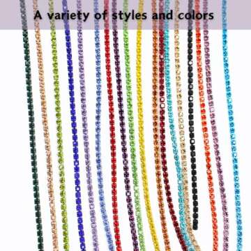 PEARLY JUN 10 Yards Purple Rhinestone Chain Violet Rhinestone Trim Crystal Artificial Stone Trim Cup Chain SS6 2mm Color Plated Cup Stitch Costume Decoration