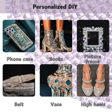 PEARLY JUN 10 Yards Purple Rhinestone Chain Violet Rhinestone Trim Crystal Artificial Stone Trim Cup Chain SS6 2mm Color Plated Cup Stitch Costume Decoration