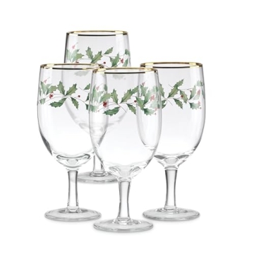 Lenox Holiday Iced Beverage Glass Set - Perfect for Christmas Celebrations