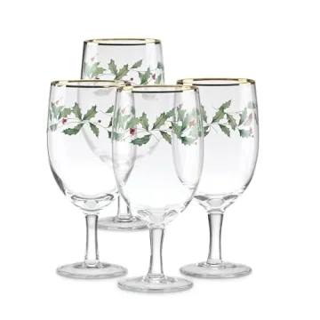 Lenox Holiday Iced Beverage Glass Set - Perfect for Christmas Celebrations