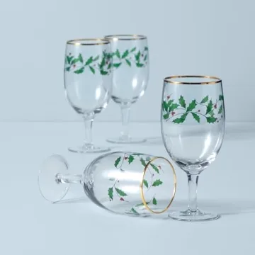 Lenox Holiday Iced Beverage Glass Set - Perfect for Christmas Celebrations