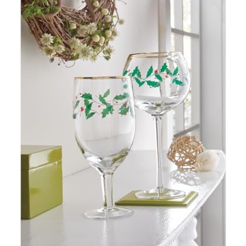 Lenox Holiday Iced Beverage Glass Set - Perfect for Christmas Celebrations