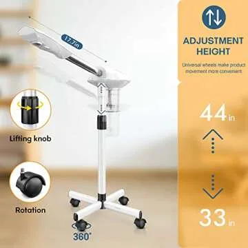 Kingsteam Professional Facial Steamer, Nano Ionic Face Steamer with Stronger Warm Mist Use for Facial Care, Facial Moisturizing for Home or Salon Use