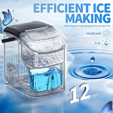 Nugget Ice Maker for Home Use and Office Entertainment