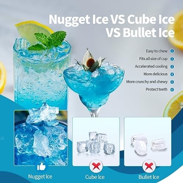 Nugget Ice Maker for Home Use and Office Entertainment