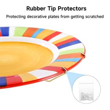 Homezal 10 Pack Plate Hangers, Wall Plate Hangers and 12 Pack Wall Hooks, Compatible Decorative Plates, Antique China, Antique Plates and Art