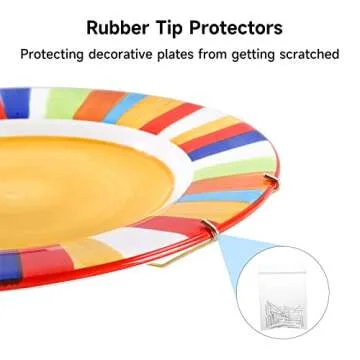 Homezal 10 Pack Plate Hangers, Wall Plate Hangers and 12 Pack Wall Hooks, Compatible Decorative Plates, Antique China, Antique Plates and Art