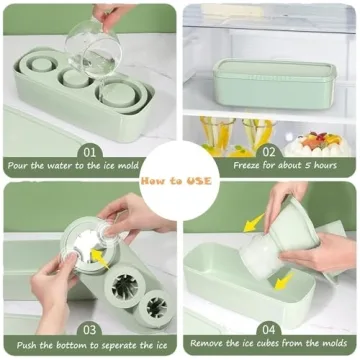 Ice Cube Tray Mold for Stanley Cup, Durable Silicone Ice Maker