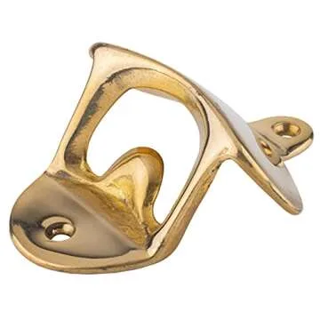 Cast Brass Classic Bottle Opener Wall Mounted | Vintage Bar Accessories for the Home or Restaurant |...