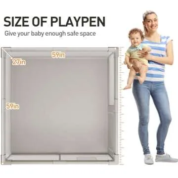 Baby Playpen,Playpen for Babies and Toddlers, Play Pen for Kids, Play Pen for Babies and Toddlers (59 * 59 inch playpen Without mat)