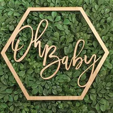 Koyal Wholesale Wood Oh Baby Sign - Perfect for Baby Showers, Gender Reveals & Events