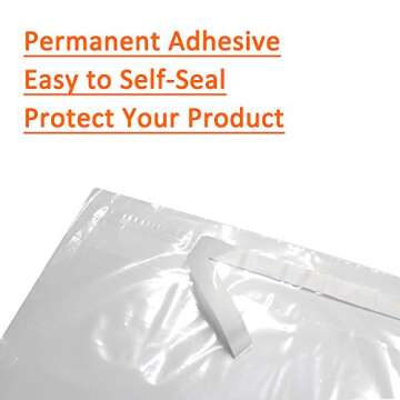 Belinlen 300 Count 9x12 Inch Self Seal Clear Poly Bags with Suffocation Warning for Packaging Clothing, T Shirts, Decorative Wrappers and More with Permanent Adhesive(1.5mil)
