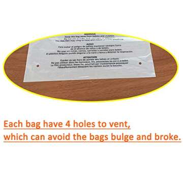 Belinlen 300 Count 9x12 Inch Self Seal Clear Poly Bags with Suffocation Warning for Packaging Clothing, T Shirts, Decorative Wrappers and More with Permanent Adhesive(1.5mil)