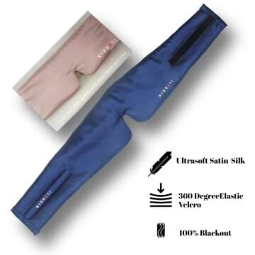 Nidrati 2022 Mulberry Silk 19mm Eye Mask for Sleeping, Sleep Mask, Eye Mask, Silk Masks for Men Wome...