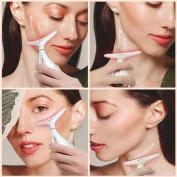 Ms.W Red Light Face Massager Tool, Facial Massager for Skin Care with LED, Heated, and Vibration,Tightenings and Rejuvenation for Face and Neck