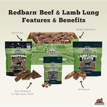 Redbarn Natural Beef Lung Dog Treats - Premium Chews