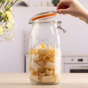 Kilner 2L Round Swing Top Glass Jar for Preserving