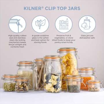 Kilner 2L Round Swing Top Glass Jar for Preserving