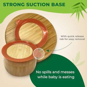 Bamboo Plate & Bowl Set for Easy Baby Feeding