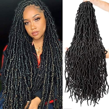 36 inch New Faux Locs Crochet Hair Extended Soft Locs Crochet Braids for Black Women 6 packs Pre-Loo...