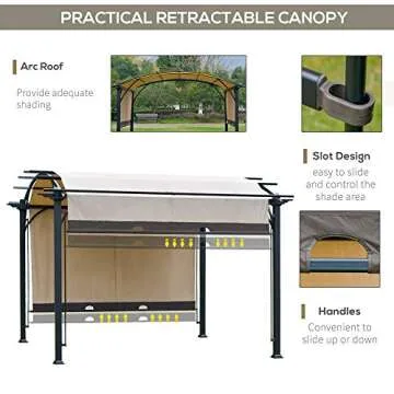 Stylish Outsunny Retractable Pergola Canopy for Your Patio