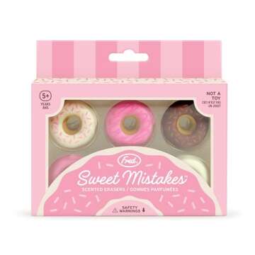 Genuine Fred Donut Erasers Set - Sweet & Scented Fun
