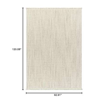 BoutiqueRugs Gowan Modern Solid Colour Large Area Rug - Minimalist Contemporary Carpet for Living Room, Bedroom - Cream, Beige, Gray - 7'9" x 10' (8x10)