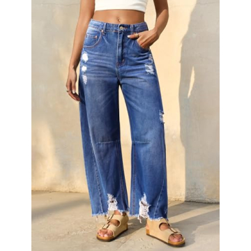 Cicy Bell Baggy Wide Leg Jeans for Fashionable Comfort