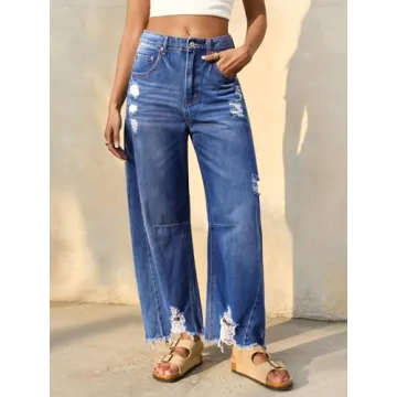 Cicy Bell Baggy Wide Leg Jeans for Fashionable Comfort
