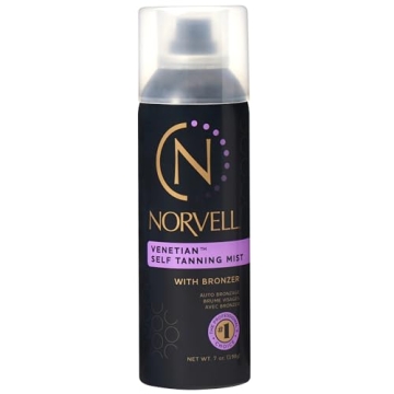 Norvell Venetian Sunless Self Tanning Mist - Airbrush Spray Solution with Bronzer for Instant Sun Ki...