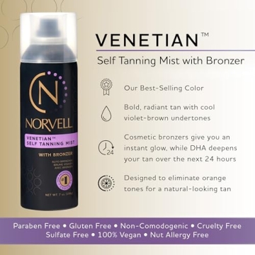 Norvell Venetian Sunless Self Tanning Mist for Radiant Glow