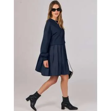 Stylish ANRABESS Women Sweatshirts Dress in Oversized Fit