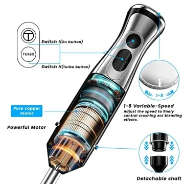 FKN Handheld 6-in-1 Immersion Blender with Turbo