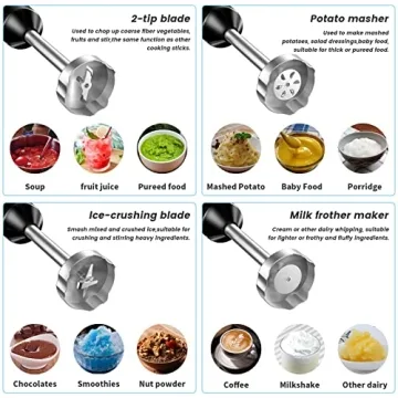 FKN Handheld 6-in-1 Immersion Blender with Turbo