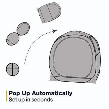 EighteenTek Pod All Weather Sports Tent with Sealed Floor - Instant Tent Shelter - Outdoor Bubble Tent 1-6 Person - Rain Tent Camping Sun Shelter Pop Up - Clear, Patent Pending Protected Design