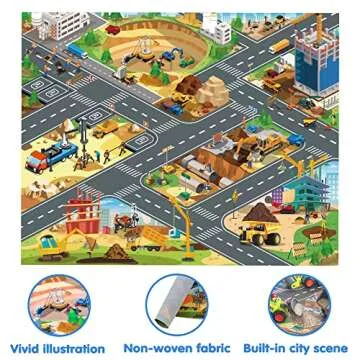 iPlay, iLearn Toddler Construction Toy Trucks, Baby Mini Push Go Cars W/Playmat, Kid Pocket Construction Vehicle, Little Excavator Dump Bulldozer, Birthday Gifts for 6 9 12 18 Month 1 2 3 Year Old Boy