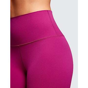 CRZ YOGA Womens Butterluxe Biker Shorts 4'' - High Waisted Booty Workout Volleyball Yoga Spandex Magenta Purple Small