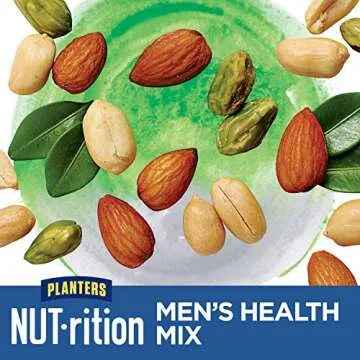 Planters NUT-RITION MEN'S HEALTH Recommended Nut Mix with Peanuts, Almonds, Pistachios Sea Salt, 7 ct of 1.25 oz Packs