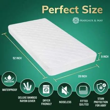 Ultra-Soft Waterproof Crib Mattress Protector for Babies