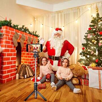 MAONO Selfie Stick Tripod AU-Z06 Integrated Stand with Extra Silicone Phone Stand Bluetooth Remote, Extra Cell Phone Stand, Portable Monopod for Smartphone