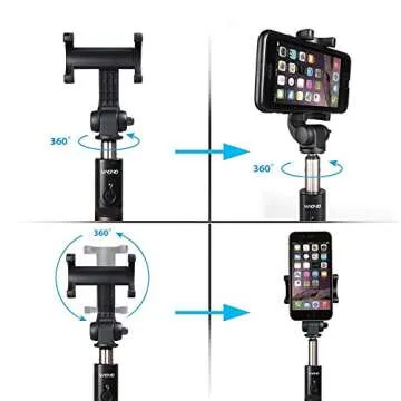 MAONO Selfie Stick Tripod AU-Z06 Integrated Stand with Extra Silicone Phone Stand Bluetooth Remote, Extra Cell Phone Stand, Portable Monopod for Smartphone