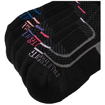 CoolZone No Show Women's Socks 6 Pack - Black