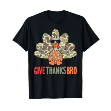 Kids Give Thank Bro Cute Camo Turkey Toddler Thanksgiving T-Shirt