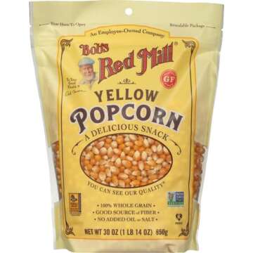 Bob's Red Mill Whole Yellow Popcorn Kernels, 30 Ounce - Gourmet Snack