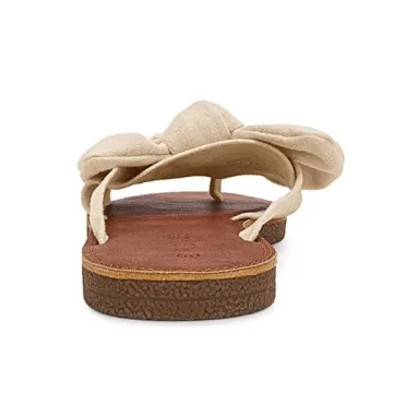 FISACE Womens Slip On Flip Flops Ring Toe Strappy Summer Gladiator Flat Sandals