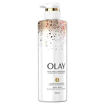 Olay Exfoliating & Moisturizing Body Wash With Sugar, Cocoa Butter, & Vitamin B3, 17.9 Fl Oz, 4.673 Lb